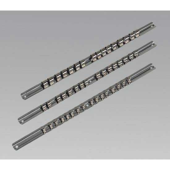 Sealey AK270 - Socket Retaining Rail Set 3pc 1/4  3/8 & 1/2Sq Drive