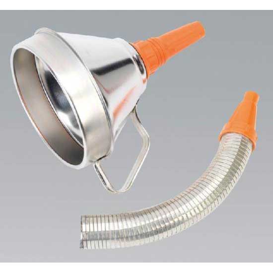 Sealey FM16F - Funnel Metal with Flexi Spout & Filter 160mm