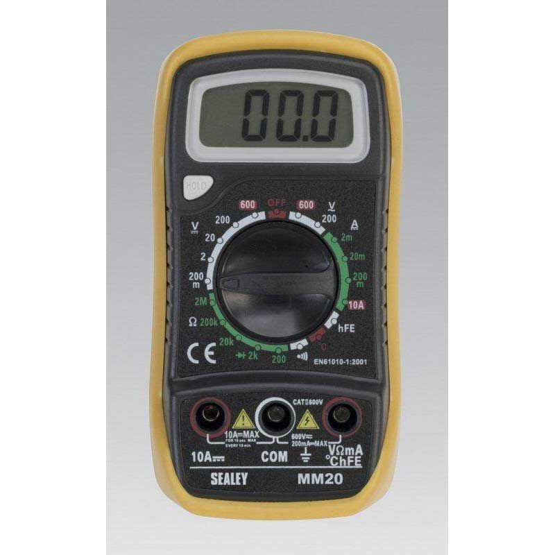 Sealey MM20 Digital Multimeter 7 Function with Thermocouple