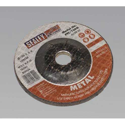 Sealey PTC/100G - Grinding Disc O100 x 6mm 16mm Bore