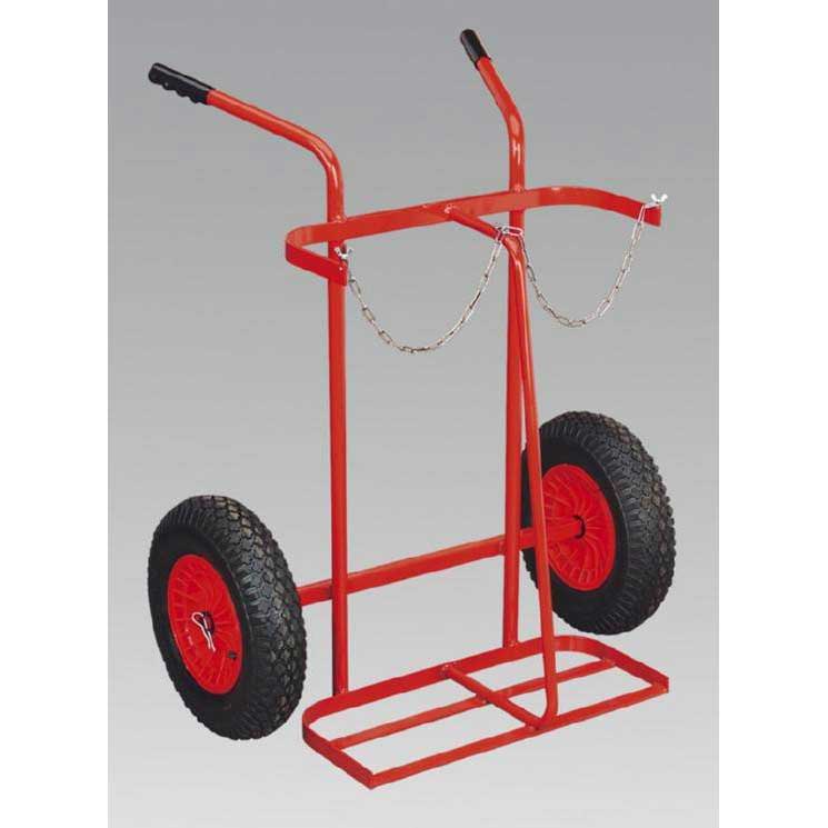 Sealey ST28P - Welding Bottle Trolley with Pneumatic Tyres