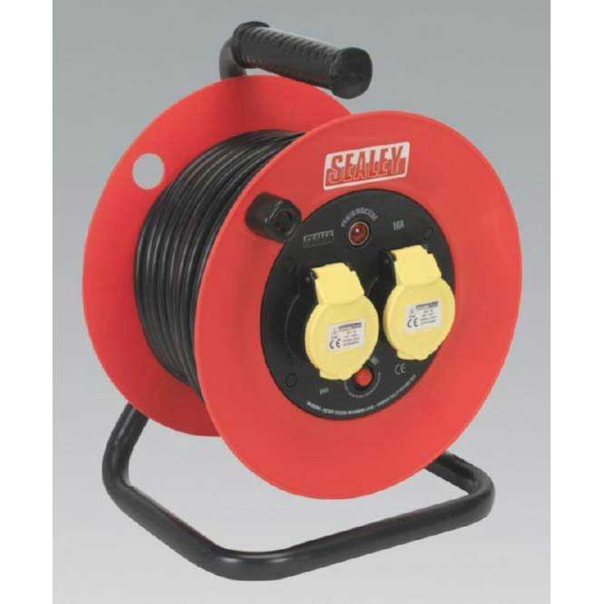 Cable Reel 25mtr 2 x 110V 1.5mm Heavy-Duty Thermal Trip