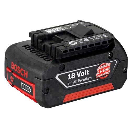 Bosch 2607336236 18 Volt Slide-In Lithium ion Battery Pack 3Ah with Charge Level Indicator