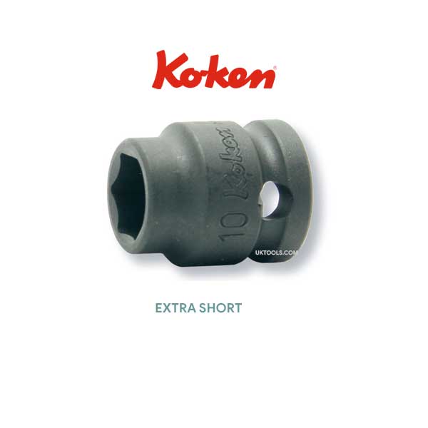 13401MS-15 KOKEN 15mm 3/8''Dr. Thin Wall Short Impact Socket
