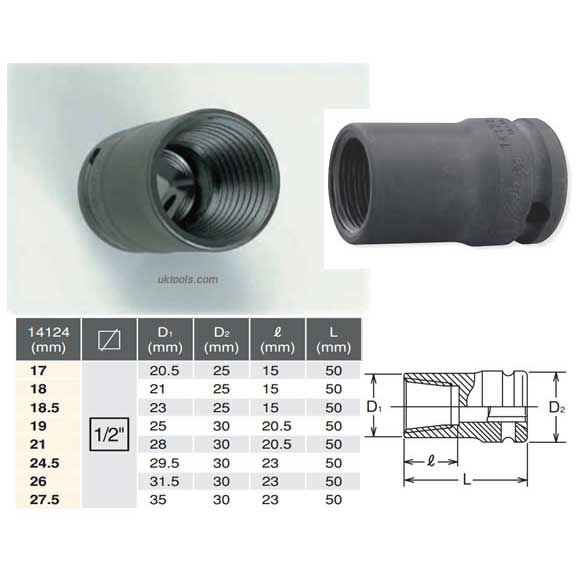 Koken 14124M-21 21mm Nut Buster (2.0 pitch)