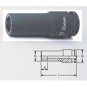Koken 14300M-21 21mm 1/2''Drive DEEP 6point(hex) Impact Socket