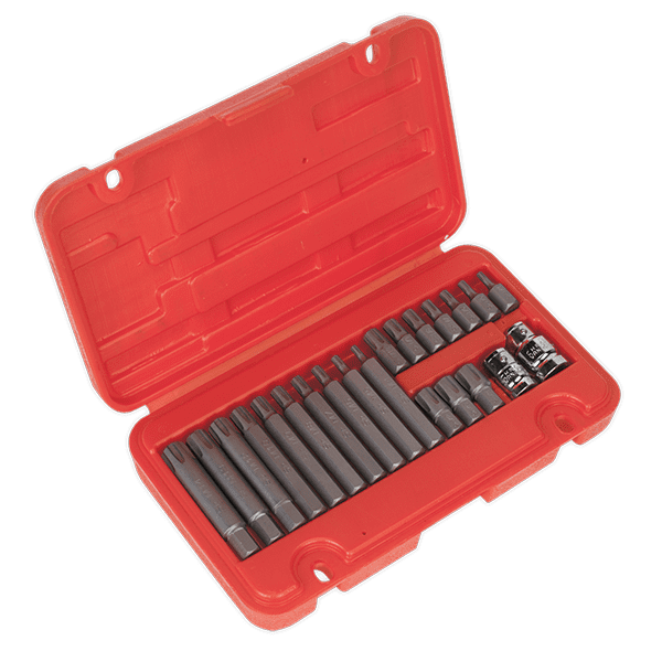 Sealey SX105 - Ribe Bit Set 22pc 3/8 & 1/2Sq Drive
