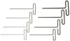 15438 10PC 6'' AF T- handle loop hex key set