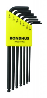 Bondhus 10945 BLX7 - Hex Key Set Ball End 7 pc 5/64-3/16''