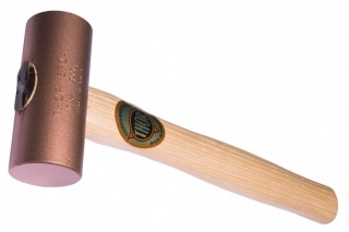 THOR -24-5705N -  Round Solid Copper Mallet - Wood Handle