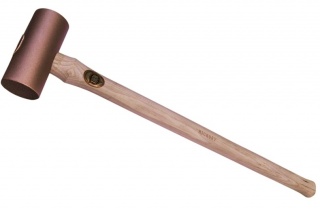 THOR -24-5707 - Round Solid Copper Mallet - Wood Handle