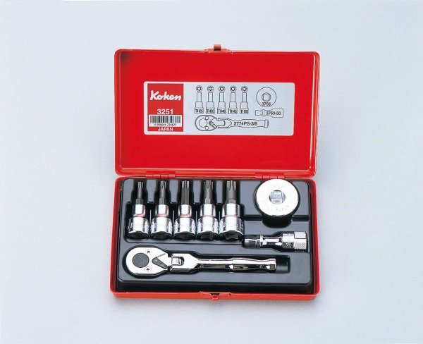 Koken 3251 3/8'' Drive 8 Piece Socket Set