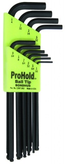 Bondhus 74938 PBLX10 - Ball End Prohold Hex Key 10pc Set 1/16-1/4''