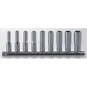 Koken RS2305A/9 9 piece 1/4''.Dr 12-pt deep bi-hex 50mm long socket set