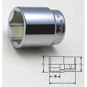 Koken 6400A-3 3(inch) 3/4Drive Standard 6point(hex) Chrome Socket