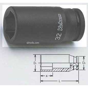 Koken 16300A-2 2''(inch) 3/4''Drive DEEP 6point(hex) Impact Socket