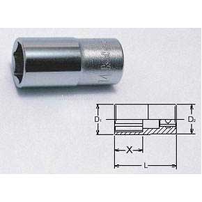 Koken 3300X-17 17mm 3/8''Drive 6-Point Semi Deep 40mm Long Socket