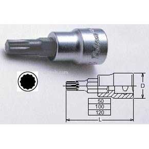 Koken 3020.50-M4 M4 3/8''Drive ZXN Bit Socket Spline