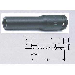 Koken RS13300M/10 10 piece 3/8''.Dr 6-pt deep Impact socket set