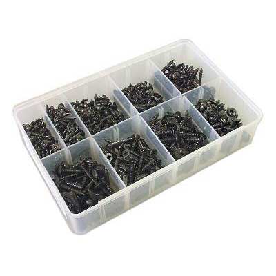 Self-Tapping Screws Flanged Pozi Black