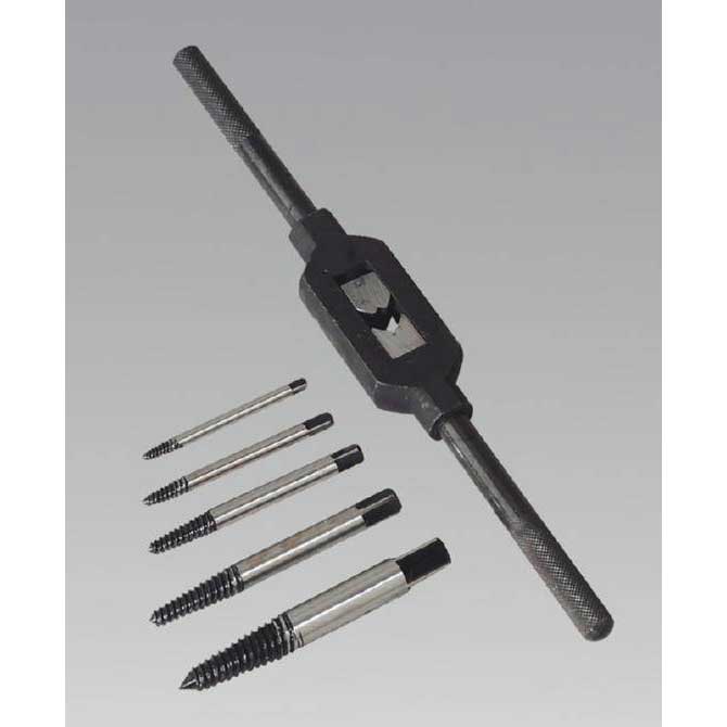 Sealey AK721 Screw Extractor Set with Wrench 6pc Helix Type