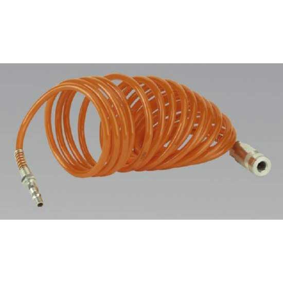 Sealey SA305 - Coiled Air Hose 5mtr O5mm with Couplings