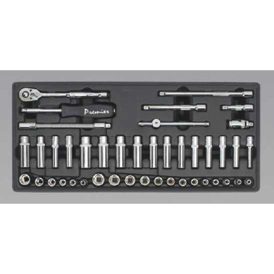 Sealey TBT19 - Tool Tray with Socket Set 1/4Sq Drive 43pc