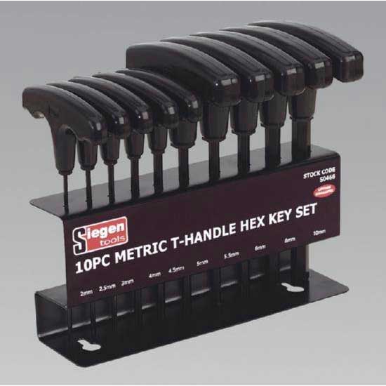 Sealey S0466 - Hex Key Set 10pc T-Handle Metric