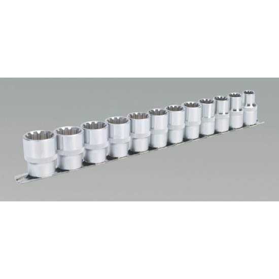 Sealey AK70610D Set Presa 10pc Profondo 1/2"Sq Drive Disco totale 