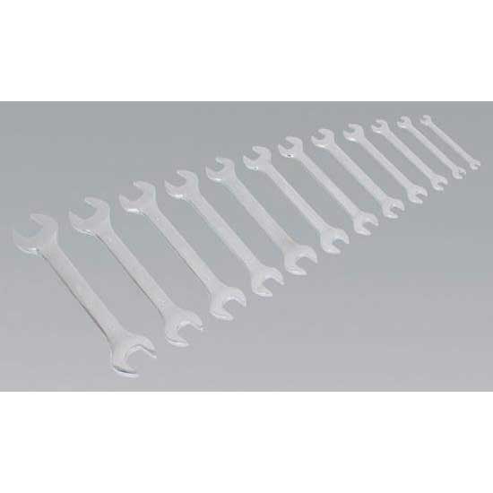 Sealey S0849 - Double Open End Spanner Set 12pc