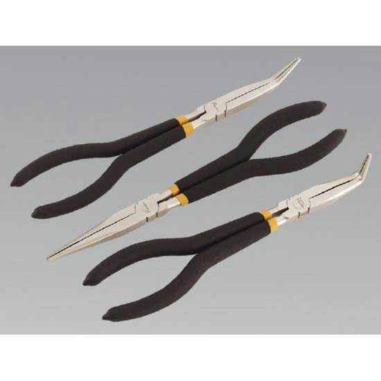 Sealey AK930 - Needle Nose Pliers Set 3pc 280mm Ni-Fe Finish