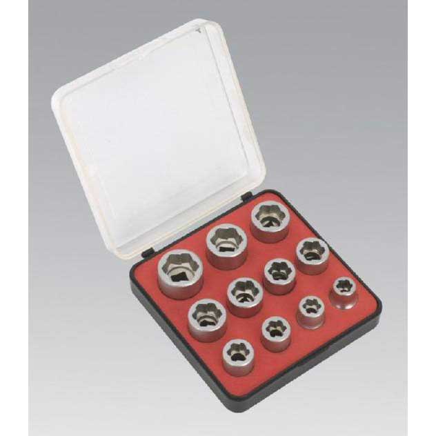 Sealey AK7281 Bolt Extractor Socket Set 11pc 3/8”Sq Drive Metric UKtools