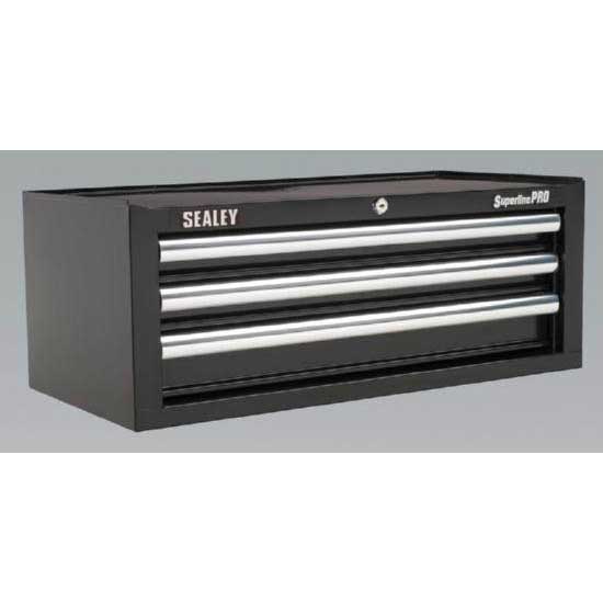 Sealey AP33339B - Add-On Chest 3 Drawer with Ball Bearing Runners - Black