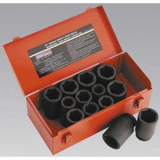 Sealey AK687 - Impact Socket Set 13pc Deep 3/4Sq Drive Metric/Imperial