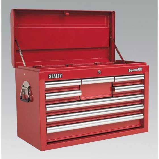 Sealey AP33089 Topchest 8 Drawer with Ball Bearing Runners Red