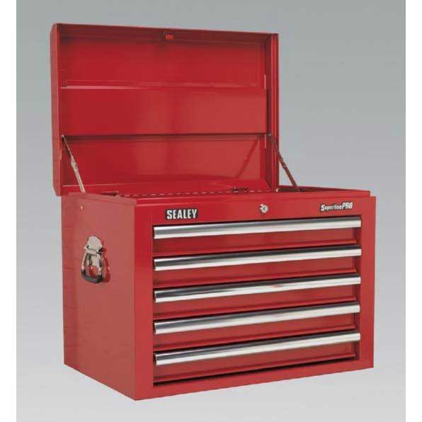 Sealey AP26059T Topchest 5 Drawer with Ball Bearing Runners Red