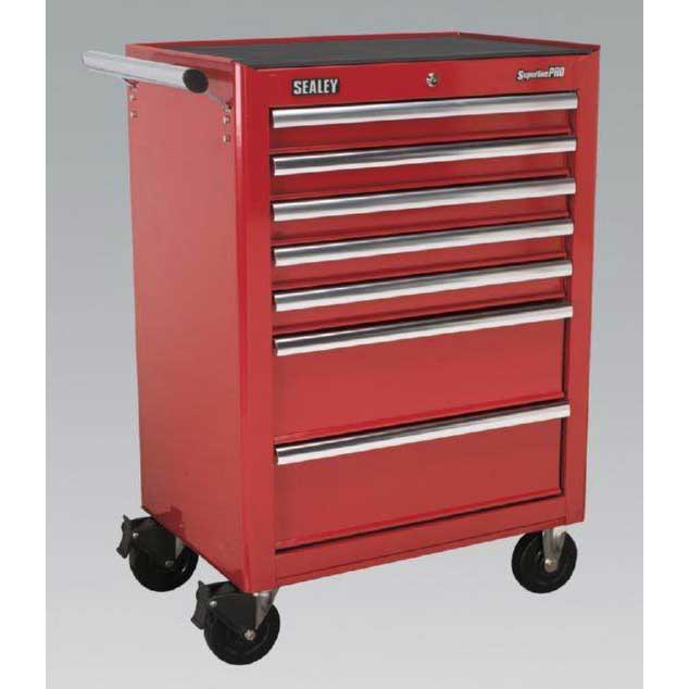 Sealey AP26479T Rollcab 7 Drawer with Ball Bearing Runners Red