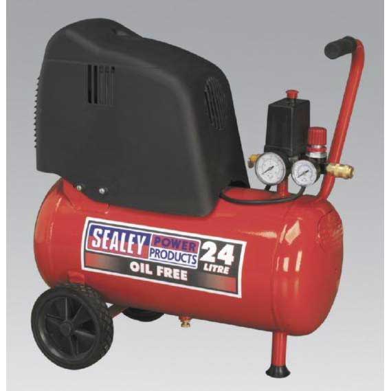 Sealey SAC02415 - Compressor 25ltr Belt Drive 1.5hp Oil Free