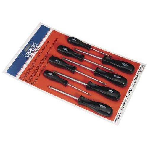 Draper 8 Piece TX Star Tamperproof Screwdriver Set