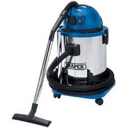Draper 1400W 50L 230V Wet and Dry Vacuum Cleaner with Stainless Steel Tank and 230V Power Tool S
