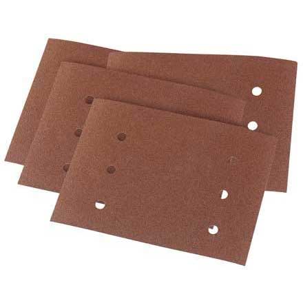 Draper Pack of Ten 115 X 145mm 80 Grit Aluminium Oxide Sanding Sheets