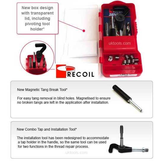 OEMTOOLS M6-1.0 Thread Repair Kit – Fix Stripped Threads Like A Pro (Tap & 3 Inserts Included)