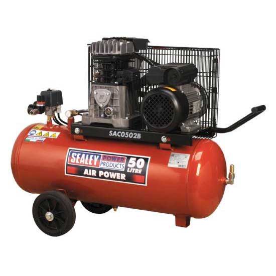 Compressor 50ltr Belt Drive 2hp with Cast Cylinder & Wheels