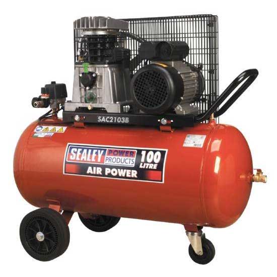 Compressor 100ltr Belt Drive 3hp with Cast Cylinder & Wheels