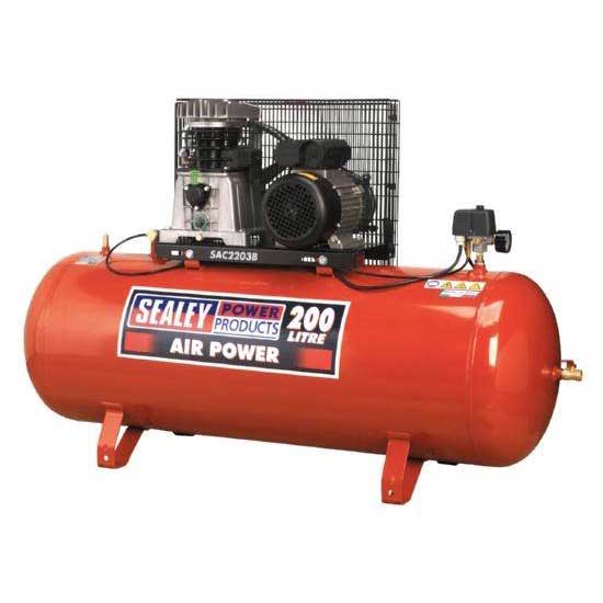 Compressor 200ltr Belt Drive 3hp with Cast Cylinders
