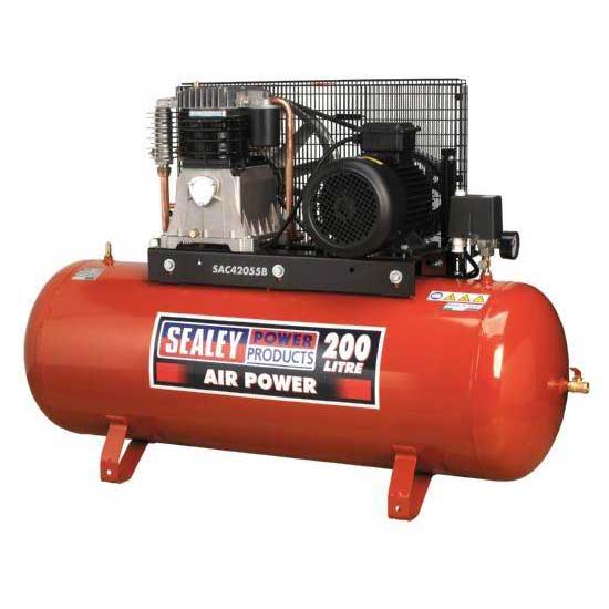 Compressor 200lt Belt Drive 5.5hp 3ph 2-Stage with Cast Cylinders