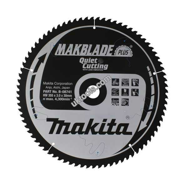 Makita MAKBLADE PLUS 255mm Stationary Circular Saw Blade x 72T B-08763