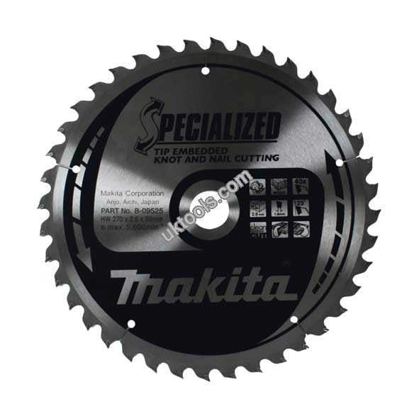 Makita SPECIALIZED 185mm Portable Circular Saw Blade x 40T for Wood