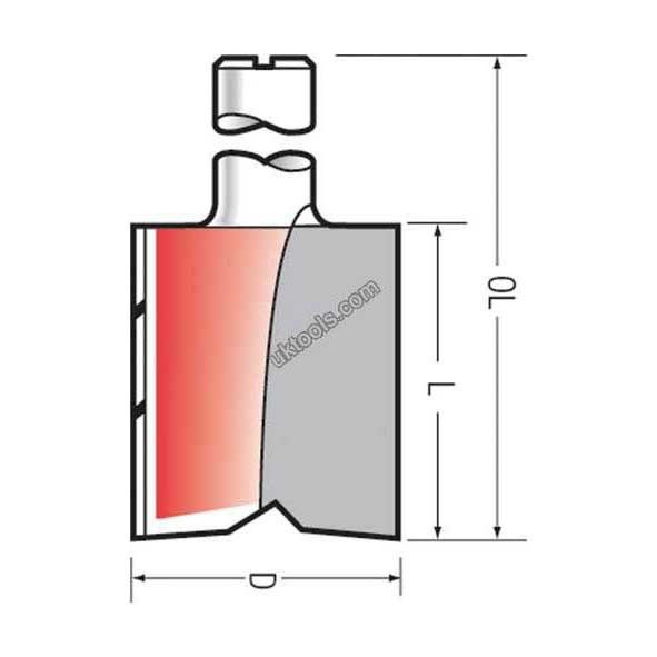 Makita P-54673  10mm Hinge Recessor Double Flute TCT Router Bit 1/4'' Shank