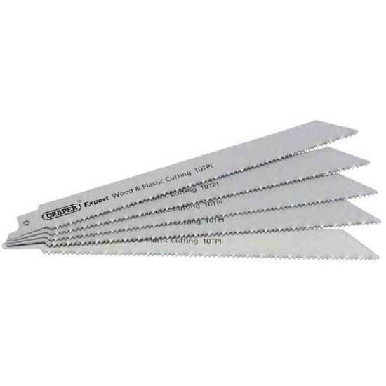 Draper Expert 200mm 10tpi Bi-Metal Reciprocating Saw Blades for Wood and Plastic Cutting - Packo